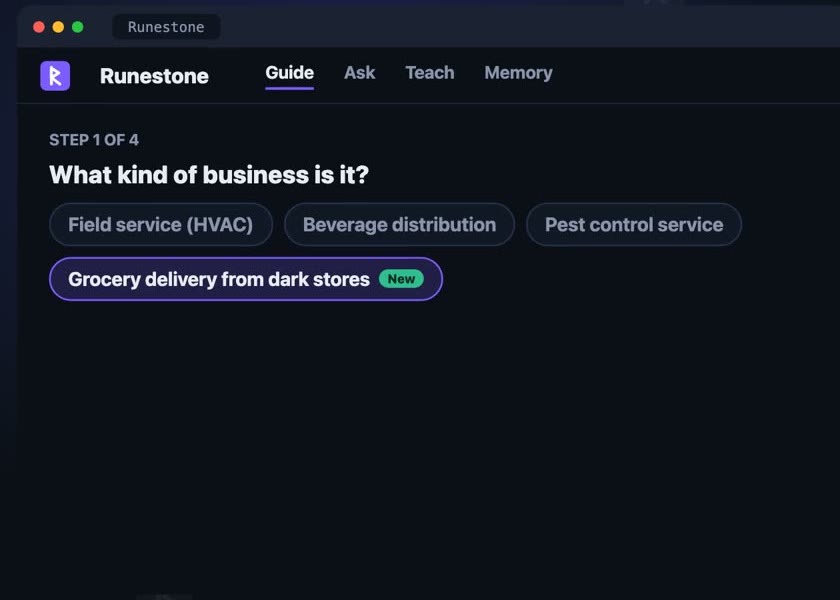 The Guide with a new chip, Grocery delivery from dark stores, marked New